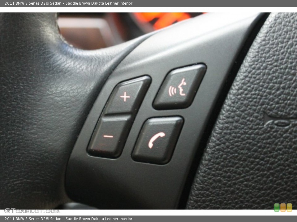 Saddle Brown Dakota Leather Interior Controls for the 2011 BMW 3 Series 328i Sedan #80329556