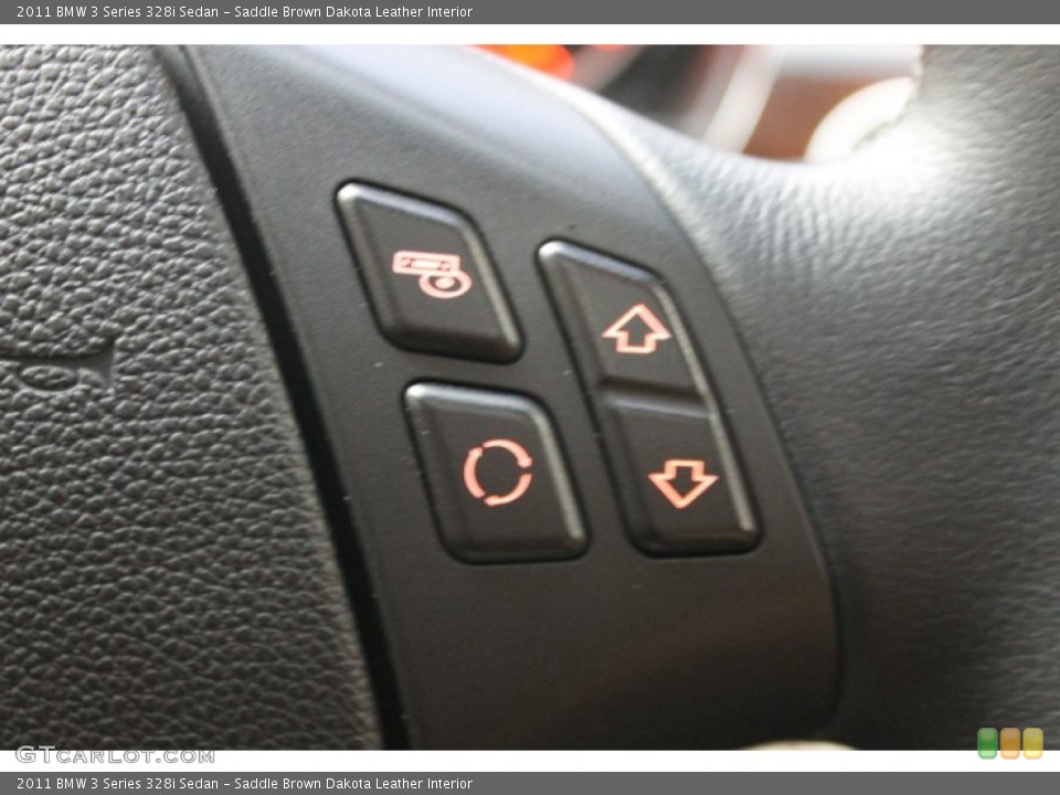 Saddle Brown Dakota Leather Interior Controls for the 2011 BMW 3 Series 328i Sedan #80329573