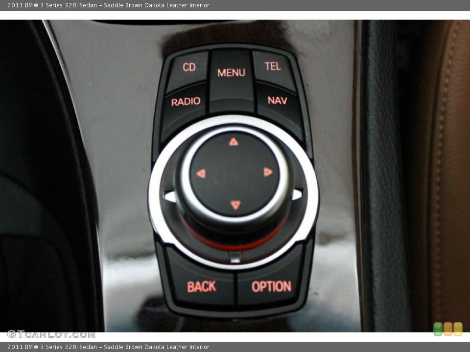 Saddle Brown Dakota Leather Interior Controls for the 2011 BMW 3 Series 328i Sedan #80329826