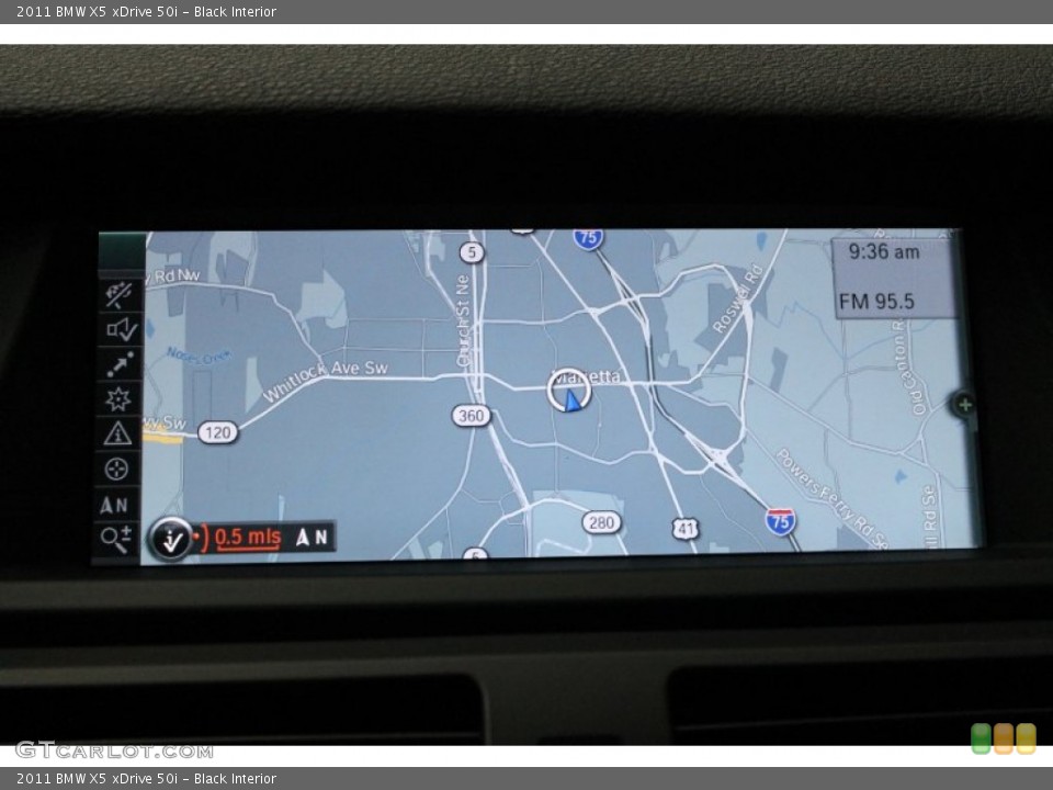 Black Interior Navigation for the 2011 BMW X5 xDrive 50i #80331353