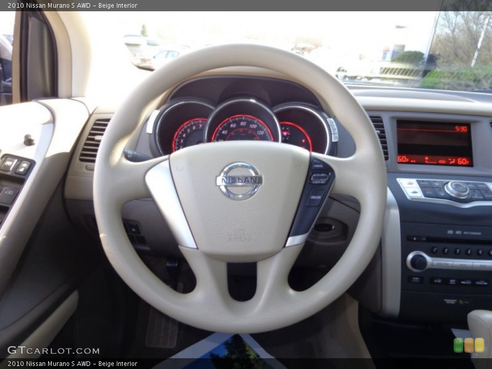 Beige Interior Steering Wheel for the 2010 Nissan Murano S AWD #80332407