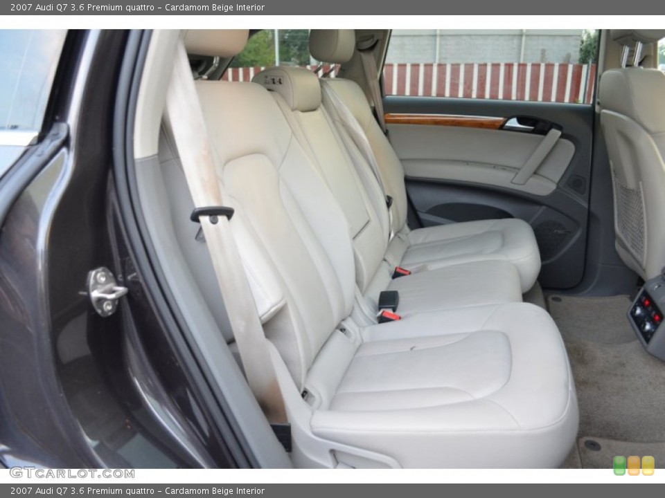 Cardamom Beige Interior Rear Seat for the 2007 Audi Q7 3.6 Premium quattro #80333936