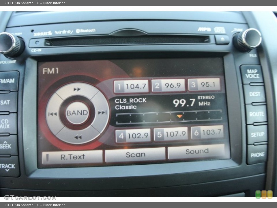 Black Interior Audio System for the 2011 Kia Sorento EX #80333950
