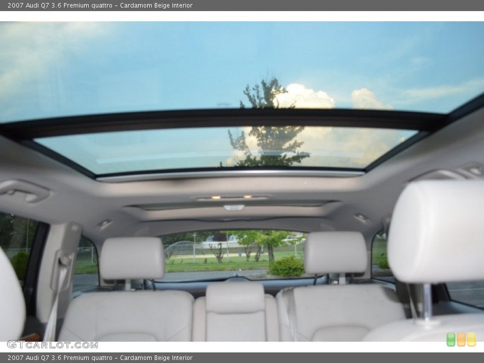 Cardamom Beige Interior Sunroof for the 2007 Audi Q7 3.6 Premium quattro #80334059