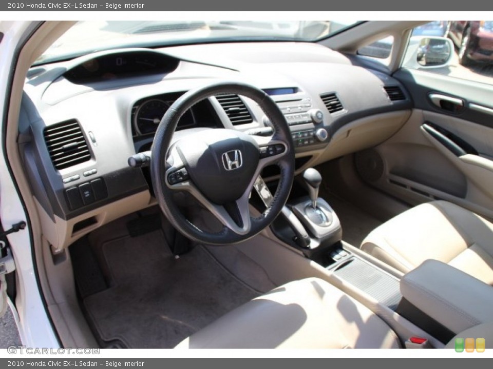 Beige Interior Prime Interior for the 2010 Honda Civic EX-L Sedan #80334633