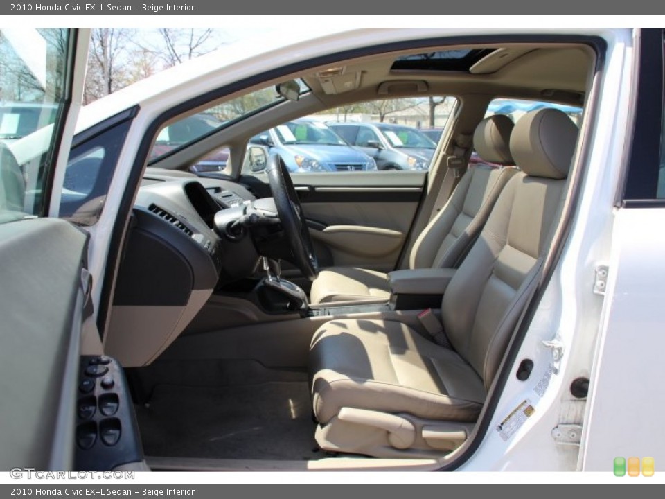 Beige Interior Front Seat for the 2010 Honda Civic EX-L Sedan #80334653
