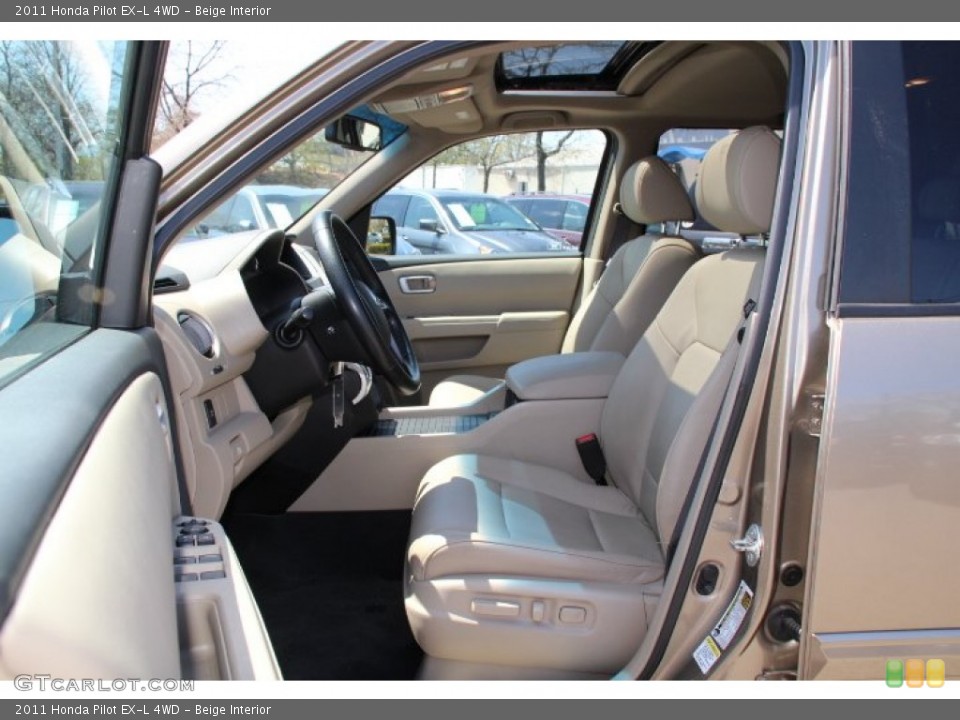 Beige Interior Front Seat for the 2011 Honda Pilot EX-L 4WD #80335163