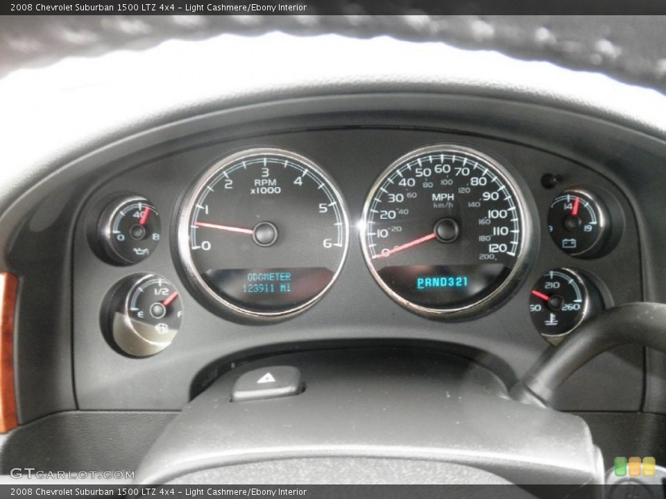 Light Cashmere/Ebony Interior Gauges for the 2008 Chevrolet Suburban 1500 LTZ 4x4 #80335838