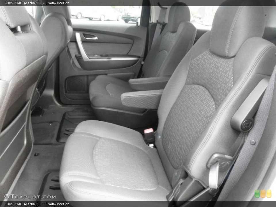 Ebony Interior Rear Seat for the 2009 GMC Acadia SLE #80337032