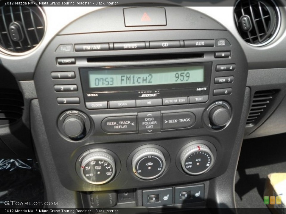 Black Interior Controls for the 2012 Mazda MX-5 Miata Grand Touring Roadster #80337137