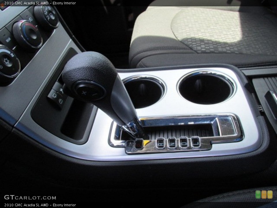 Ebony Interior Transmission for the 2010 GMC Acadia SL AWD #80338862