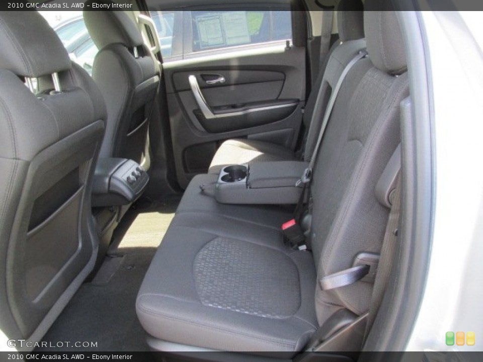 Ebony Interior Rear Seat for the 2010 GMC Acadia SL AWD #80338963