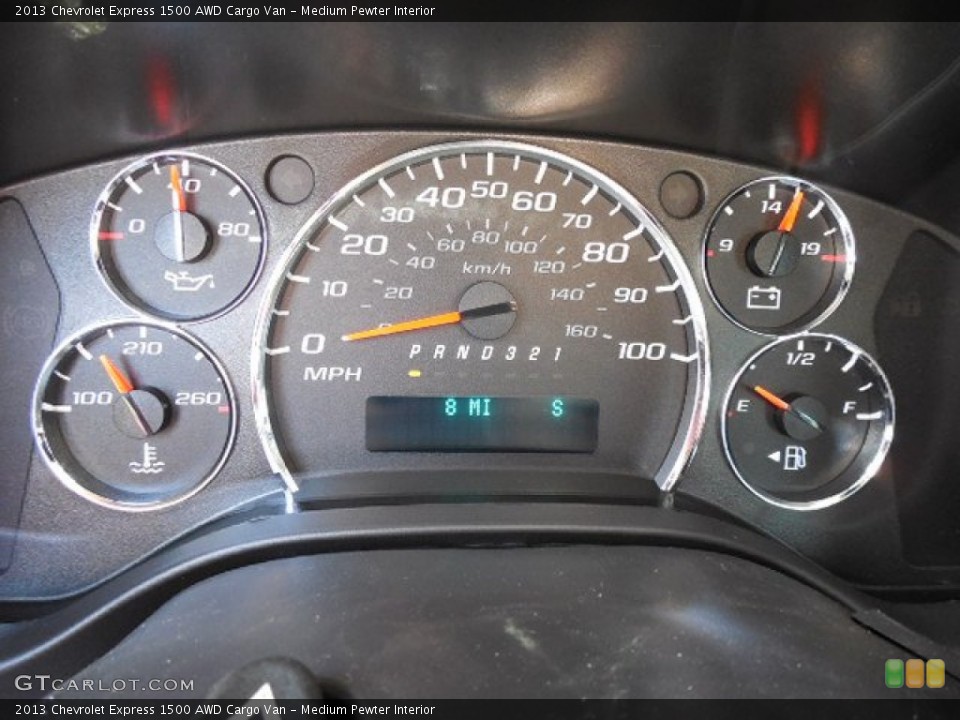 Medium Pewter Interior Gauges for the 2013 Chevrolet Express 1500 AWD Cargo Van #80338997