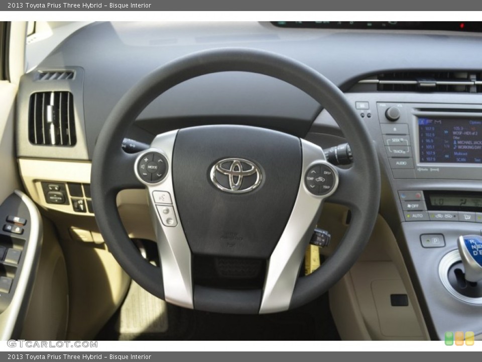 Bisque Interior Steering Wheel for the 2013 Toyota Prius Three Hybrid #80339750