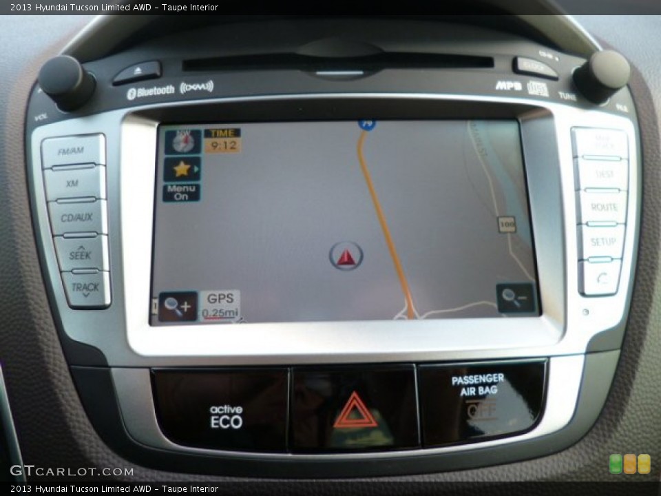 Taupe Interior Navigation for the 2013 Hyundai Tucson Limited AWD #80340548