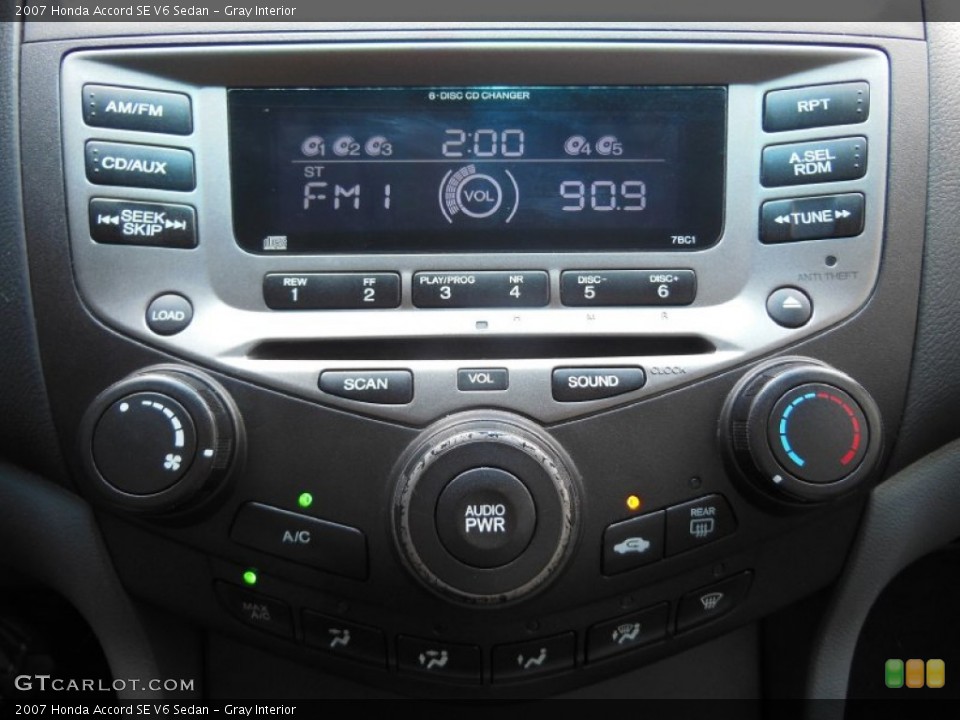 Gray Interior Audio System for the 2007 Honda Accord SE V6 Sedan #80342396
