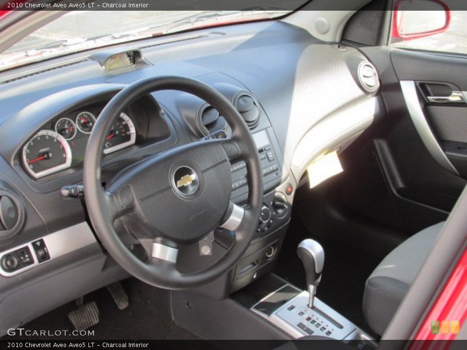 Charcoal Interior Dashboard for the 2010 Chevrolet Aveo Aveo5 LT #80343707