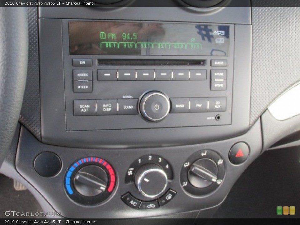 Charcoal Interior Controls for the 2010 Chevrolet Aveo Aveo5 LT #80343750