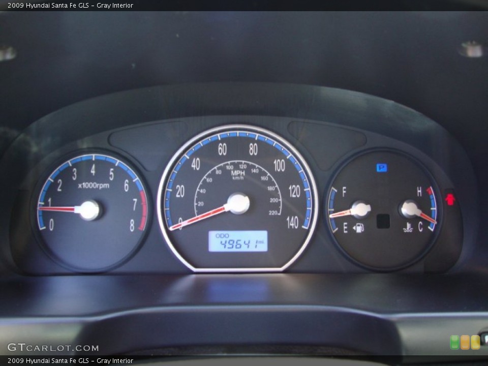 Gray Interior Gauges for the 2009 Hyundai Santa Fe GLS #80343770