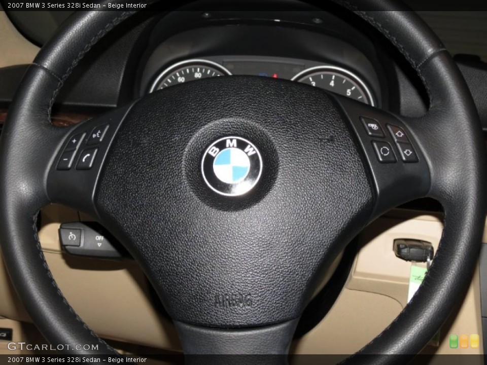 Beige Interior Steering Wheel for the 2007 BMW 3 Series 328i Sedan #80344070