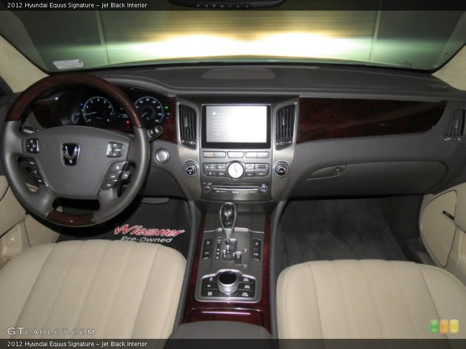Jet Black Interior Dashboard for the 2012 Hyundai Equus Signature #80345102