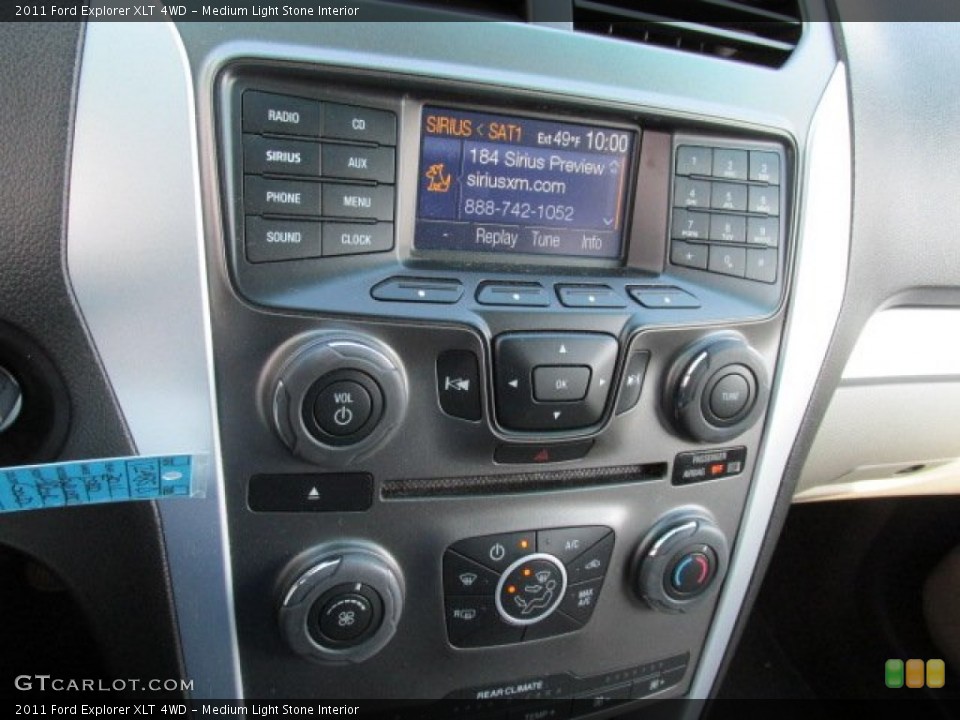 Medium Light Stone Interior Controls for the 2011 Ford Explorer XLT 4WD #80345183