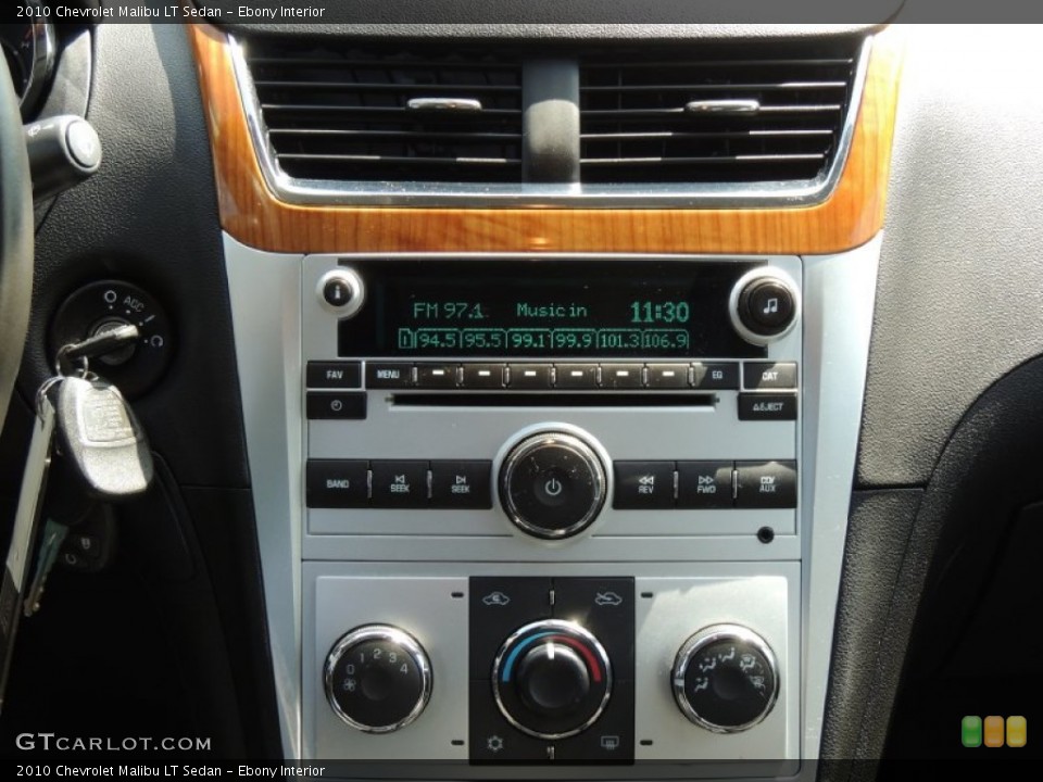 Ebony Interior Controls for the 2010 Chevrolet Malibu LT Sedan #80348343