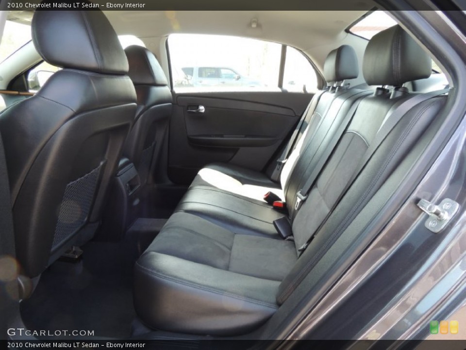 Ebony Interior Rear Seat for the 2010 Chevrolet Malibu LT Sedan #80348360