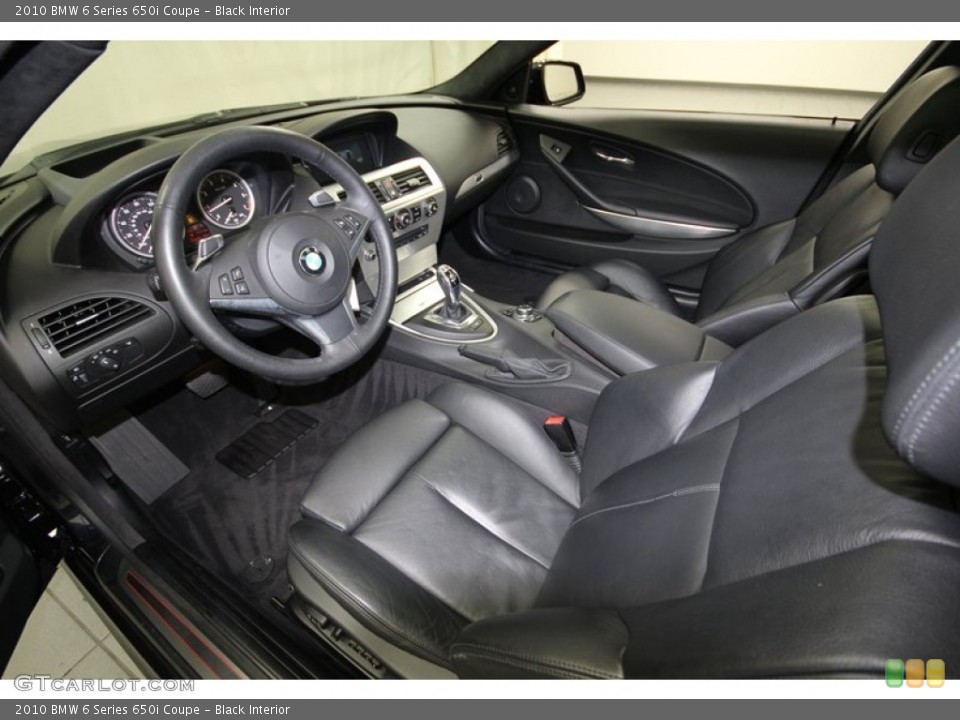 Black Interior Prime Interior for the 2010 BMW 6 Series 650i Coupe #80348619