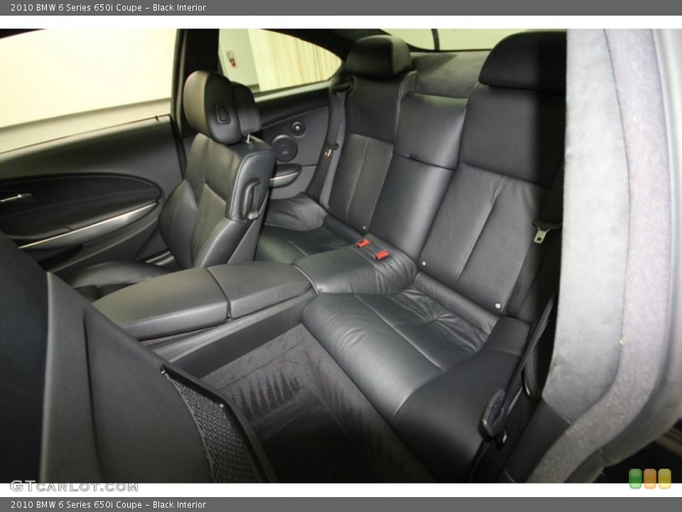 Black Interior Rear Seat for the 2010 BMW 6 Series 650i Coupe #80348625