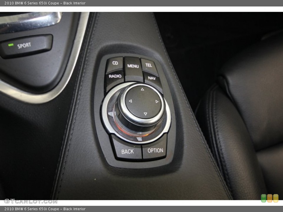 Black Interior Controls for the 2010 BMW 6 Series 650i Coupe #80348724