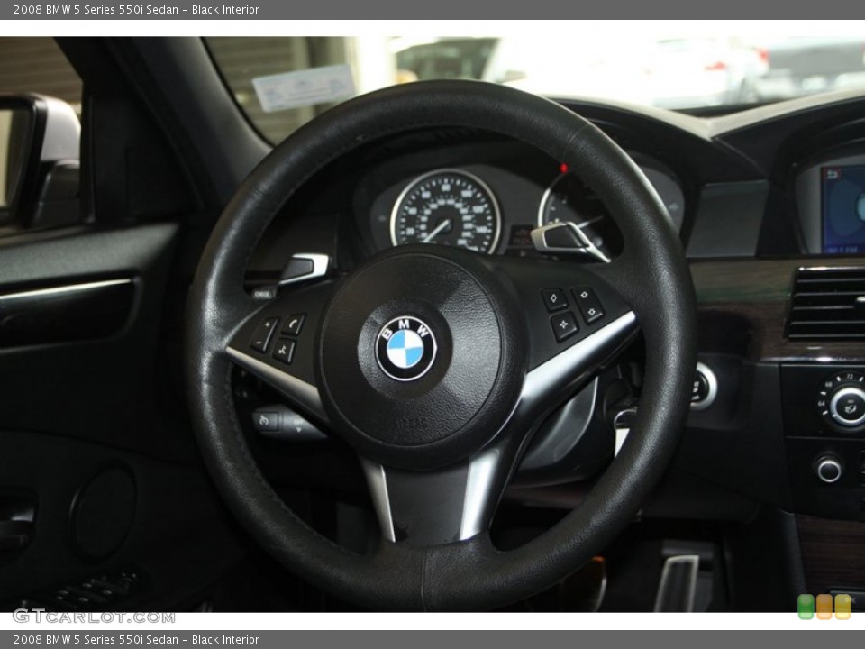 Black Interior Steering Wheel for the 2008 BMW 5 Series 550i Sedan #80348758