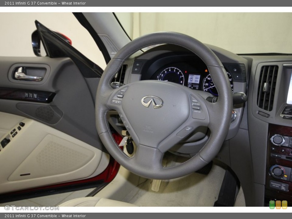 Wheat Interior Steering Wheel for the 2011 Infiniti G 37 Convertible #80349156