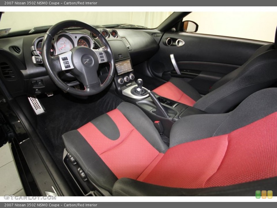 Carbon/Red 2007 Nissan 350Z Interiors