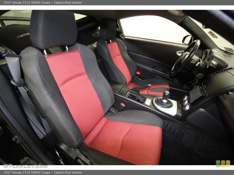 Carbon/Red Interior Front Seat for the 2007 Nissan 350Z NISMO Coupe #80349576