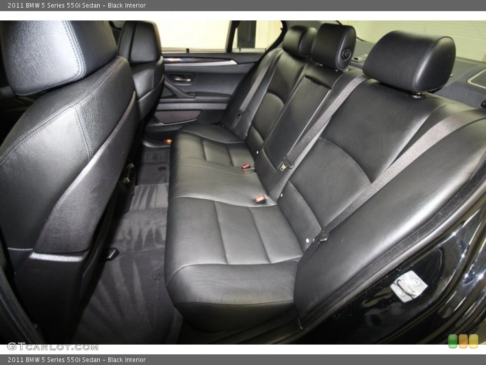 Black Interior Rear Seat for the 2011 BMW 5 Series 550i Sedan #80349798