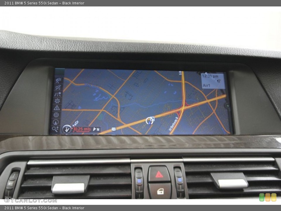 Black Interior Navigation for the 2011 BMW 5 Series 550i Sedan #80349867