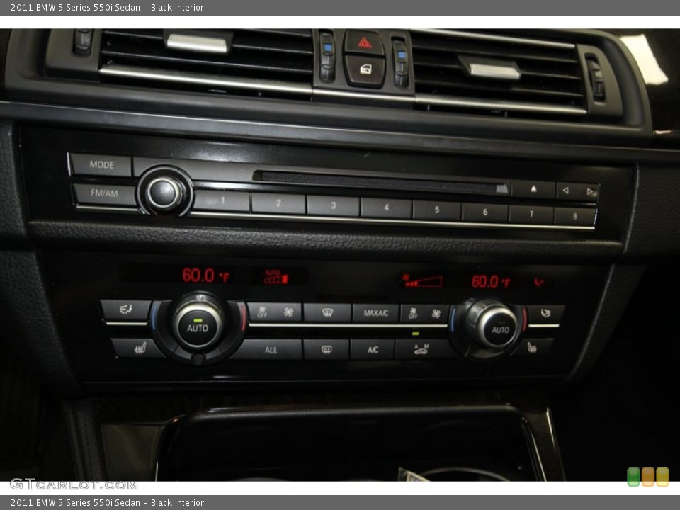 Black Interior Controls for the 2011 BMW 5 Series 550i Sedan #80349885