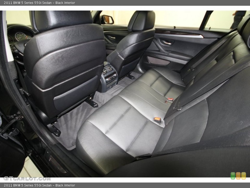 Black Interior Rear Seat for the 2011 BMW 5 Series 550i Sedan #80349954