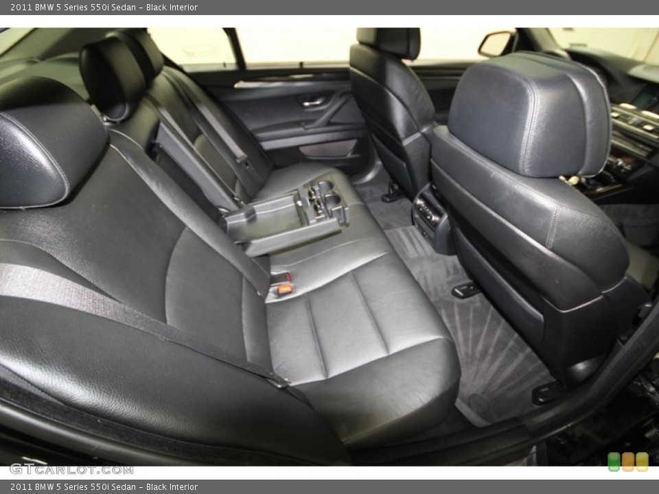 Black Interior Rear Seat for the 2011 BMW 5 Series 550i Sedan #80350000