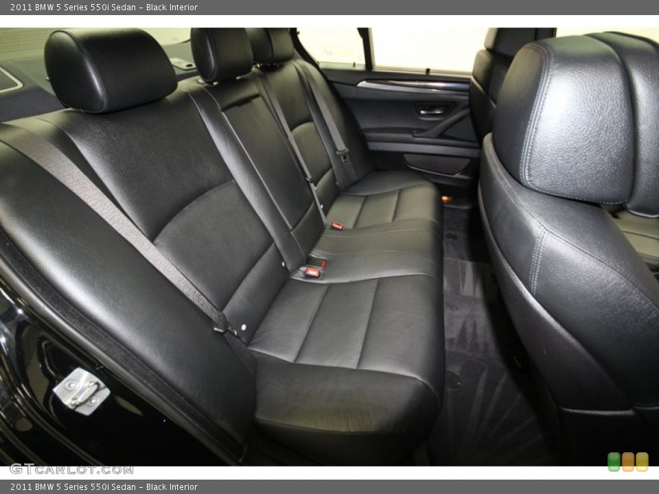 Black Interior Rear Seat for the 2011 BMW 5 Series 550i Sedan #80350014