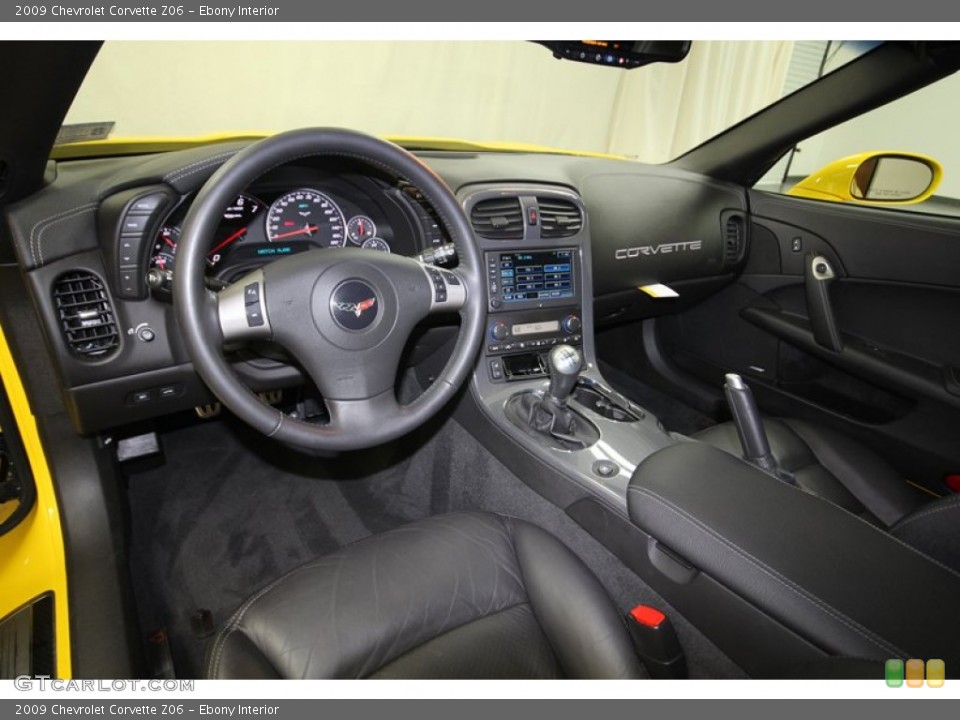 Ebony Interior Prime Interior for the 2009 Chevrolet Corvette Z06 #80350110