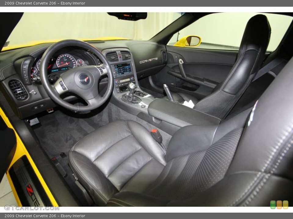 Ebony Interior Prime Interior for the 2009 Chevrolet Corvette Z06 #80350196