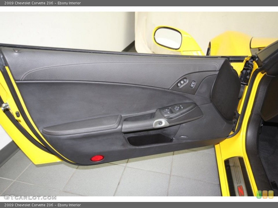 Ebony Interior Door Panel for the 2009 Chevrolet Corvette Z06 #80350204