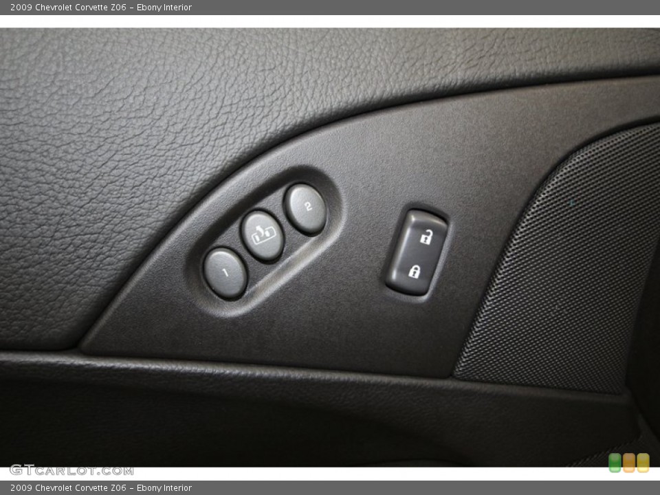 Ebony Interior Controls for the 2009 Chevrolet Corvette Z06 #80350216