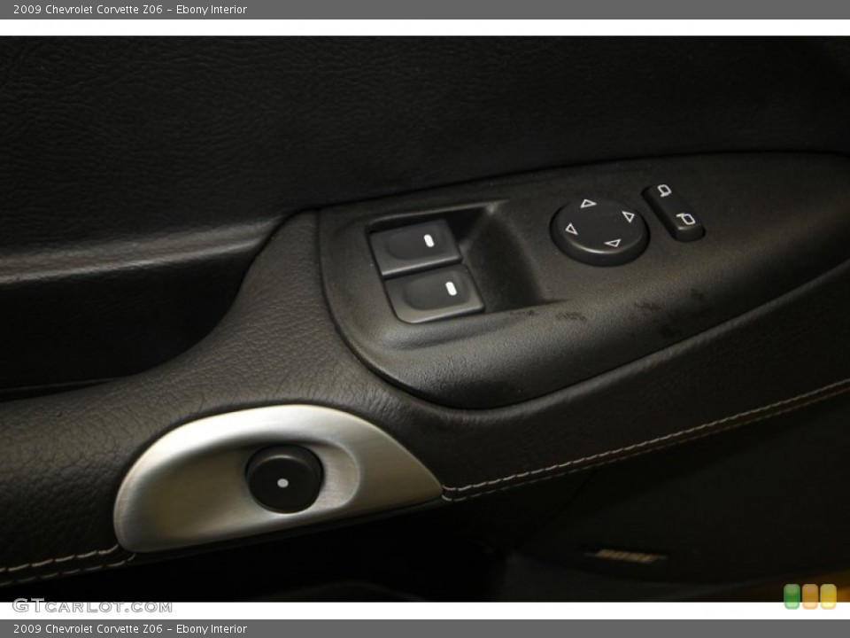 Ebony Interior Controls for the 2009 Chevrolet Corvette Z06 #80350222