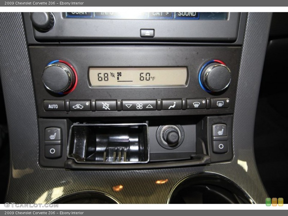 Ebony Interior Controls for the 2009 Chevrolet Corvette Z06 #80350299