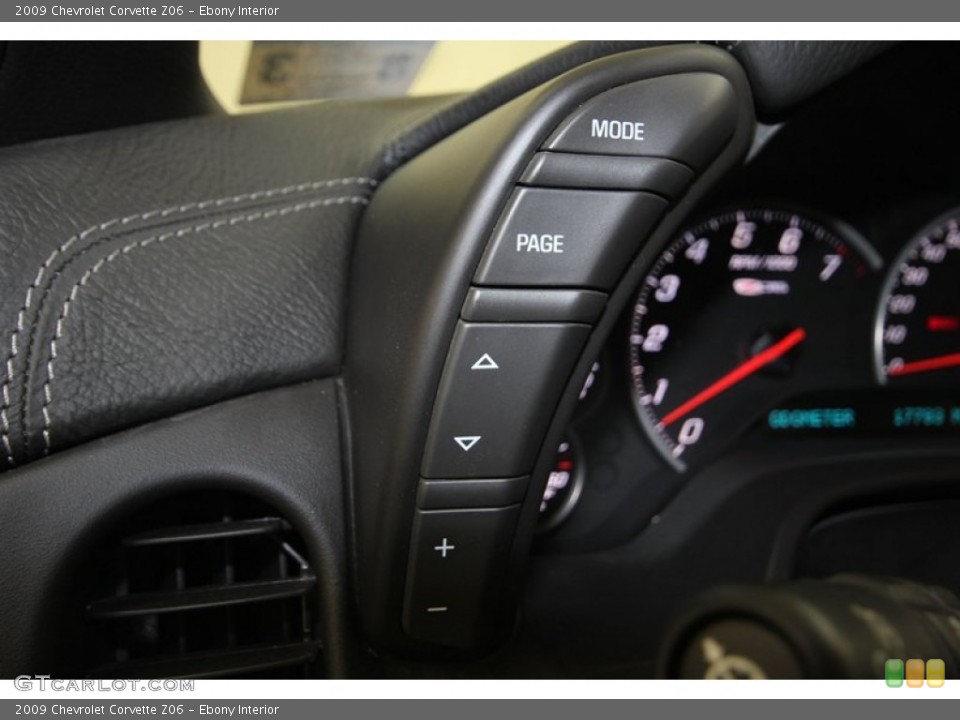 Ebony Interior Controls for the 2009 Chevrolet Corvette Z06 #80350344