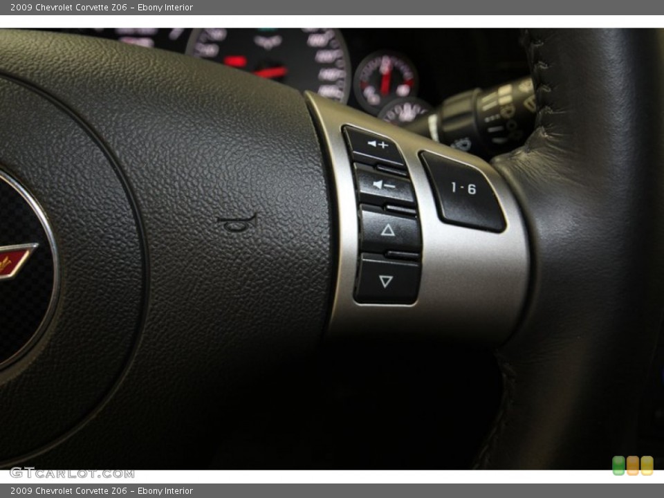 Ebony Interior Controls for the 2009 Chevrolet Corvette Z06 #80350353