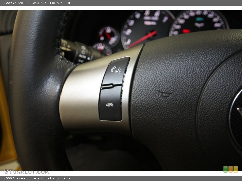 Ebony Interior Controls for the 2009 Chevrolet Corvette Z06 #80350362